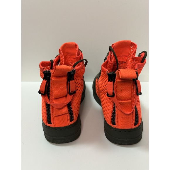 NIKE SF Air Force 1‎ Mid Sneaker Men 9.5 Cargo Khaki Total Crimson  AA7345-300 - Picture 5 of 9